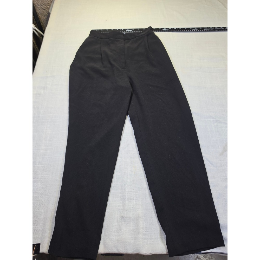Zara Basic Women Black High Rise Tapered Pleated Pants Minimalist Size M